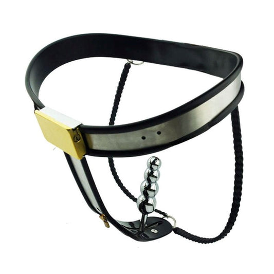 Female Steel Chastity Belt & Plug - Her Fetish
