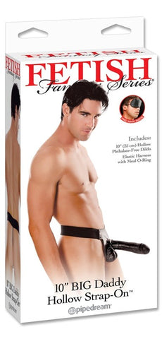 Fetish Fantasy Big Daddy Hollow Strap On 10 inch Dildo - Strap On Sextoys