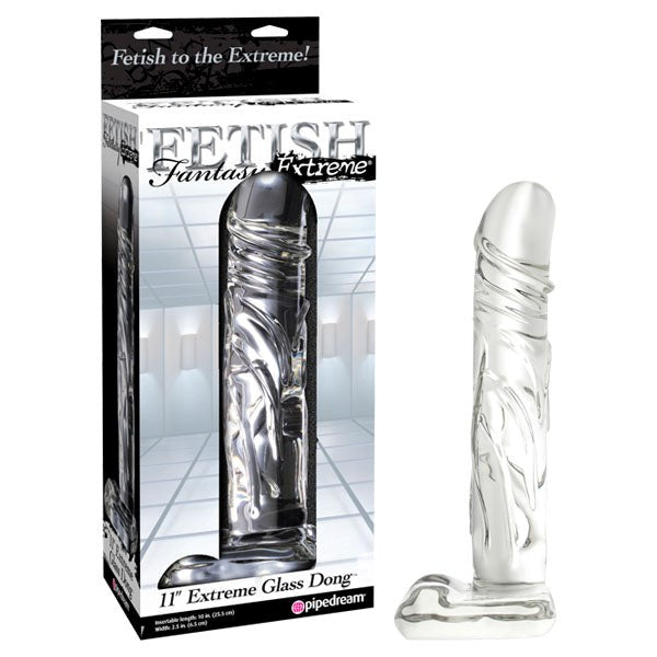 Fetish Fantasy Extreme 11 Inch Extreme Glass Dong - - Realistic Dildos