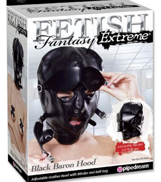 Fetish Fantasy Extreme Black Baron Bondage Hood - Bondage Hoods