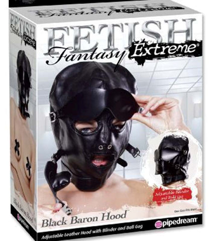 Fetish Fantasy Extreme Black Baron Bondage Hood - Bondage Hoods