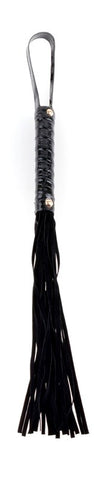 Fetish Fantasy Gold Cat O' Nine Black Leather Flogger - Whips And Crops