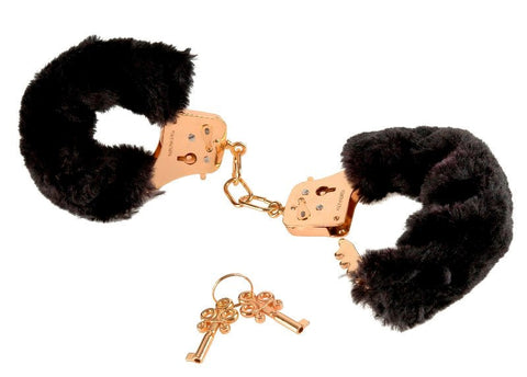 Fetish Fantasy Gold Deluxe Furry Bondage Cuffs - Cuffs and Restraints