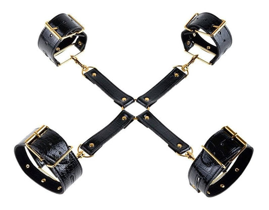 Pipedream Fetish Fantasy Gold Fantasy BDSM Play Hogtie - Cuffs and Restraints
