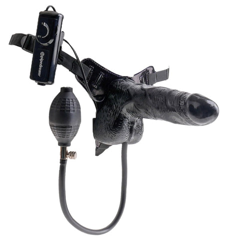 Fetish Fantasy Inflatable Vibrating 6 inch Strap-On Dildo - Strap On Sextoys