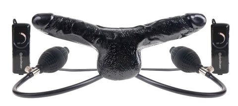 Fetish Fantasy Inflatable Vibrating Double Delight Strap-On - Strap On Sextoys
