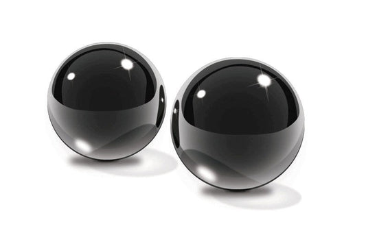 Fetish Fantasy Black Glass Ben Wa Balls Medium - Personal Massagers
