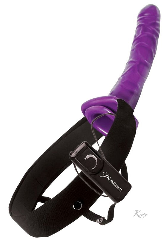 Fetish Fantasy Purple Passion Vibrating Hollow Strap-On 10 Inch - - Strap On Sextoys