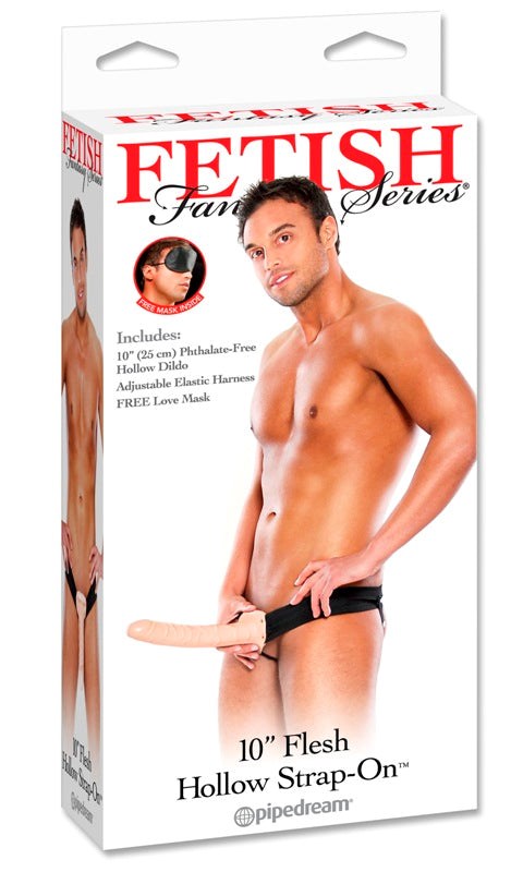 Fetish Fantasy Series 10 inch Flesh Hollow Strap-On - - Realistic Dildos