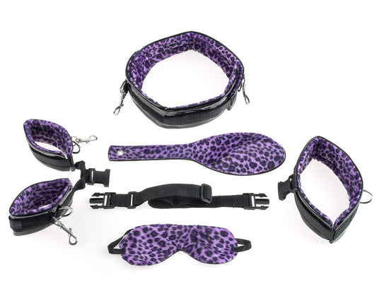 Fetish Fantasy Series Purple Cheetah Bondage Kit - Bondage Kits