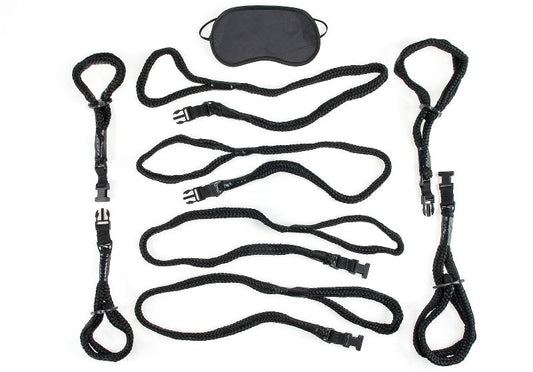 Fetish Fantasy Series Rope Cuff And Tether Set - Cuffs and Restraints