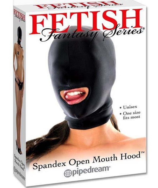 Fetish Fantasy Spandex Open Mouth Hood - Bondage Hoods