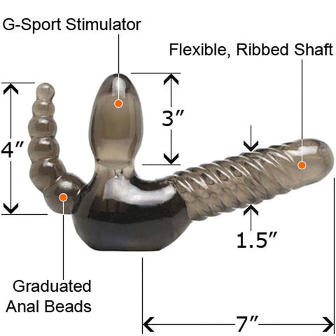 Fetish Fantasy Strapless Strap-on with Anal Stimulator - Strap On Sextoys