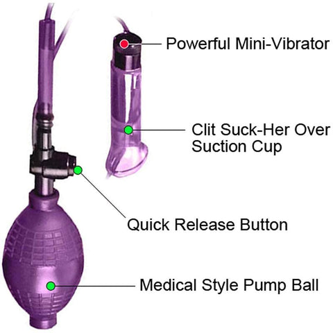 Fetish Fantasy Series Vibrating Clit Suck-Her Stimulator - Clit Ticklers and Pulsators