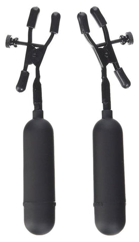 Fetish Fantasy Vibrating Cordless BDSM Nipple Clamps - Nipple and Clit Clamps
