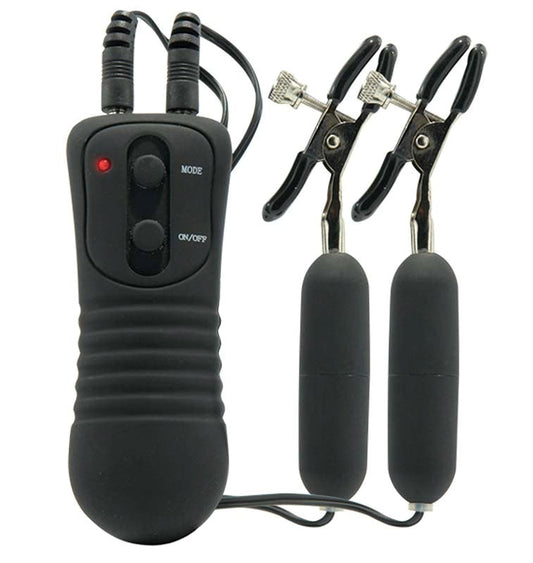 Fetish Fantasy Vibrating Womens Nipple Clamps - Nipple and Clit Clamps