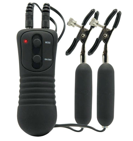 Fetish Fantasy Vibrating Womens Nipple Clamps - Nipple and Clit Clamps