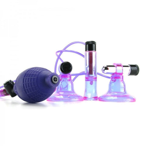 Fetish Fantasy Vibrating Triple Super Nipple Suckers - Breast and Nipple Toys