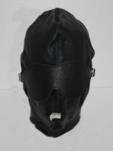 Indulge in Sensual Bliss - Hell's Couture Premium Leather Bondage Hood - Bondage Hoods