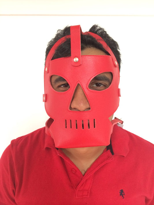 Fort Troff Leather Prisoner Hood with Punisher Muzzle - Bondage Hoods