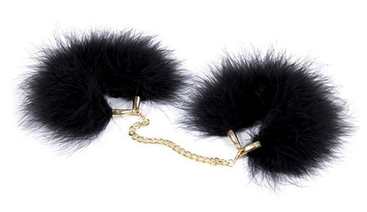 Fur Cuffs with Golden Chain - Cuffs and Restraints