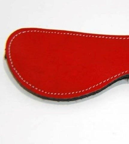 Fur Lined Leather Blindfold Red - Fancy Dress Ups
