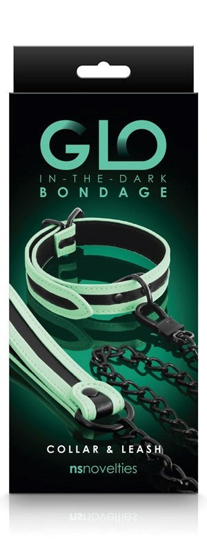 GLO Bondage Collar and Leash - Collars and Leads