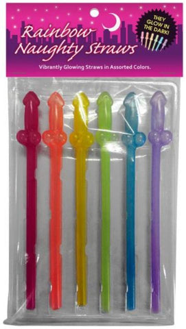 Glow in the Dark Rainbow Naughty Straws - Sex Games, Coupons and Tricks