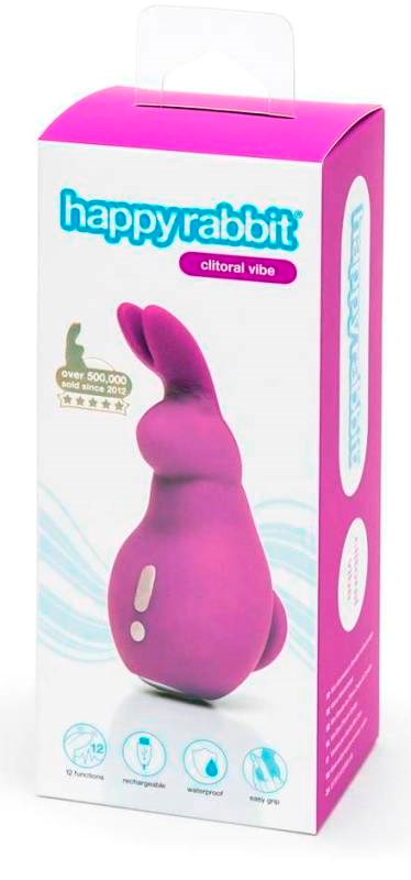 Happy Rabbit Mini Ears USB Rechargeable Clitoral Vibrator - Clit Ticklers and Pulsators