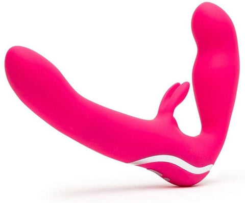 Happy Rabbit Strapless Strap-On Rabbit Vibe Pink - Rabbit Vibrators