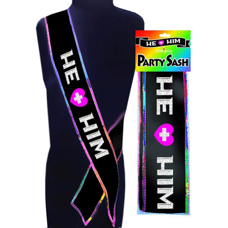 He + Him Party Sash - Sex Games, Coupons and Tricks