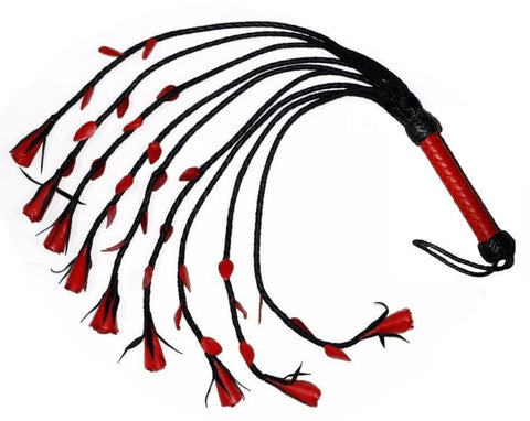 Heatwood Flogger Leather Nine Tail - Whips And Crops