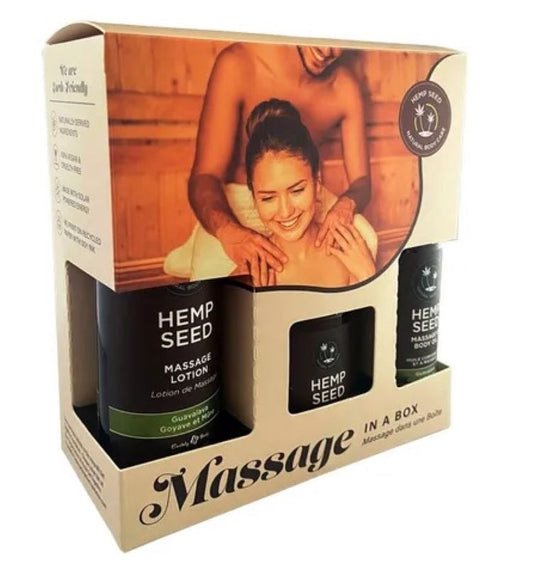 Hemp Seed Massage In A Box Guavalava Scented Massage Gift Set - Sex Pheromones and Perfumes