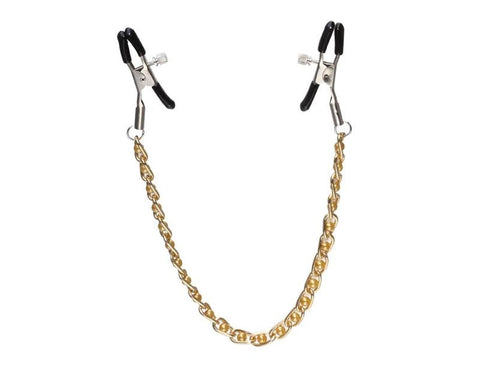 High Beam Nipple Clamps & Chain - Breast and Nipple Toys