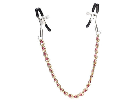 High Beam Nipple Clamps & Chain - Breast and Nipple Toys