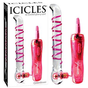 Pipedream Icicles No 04 10 Functions Glass G Spot Wand - Glass Sex Toys