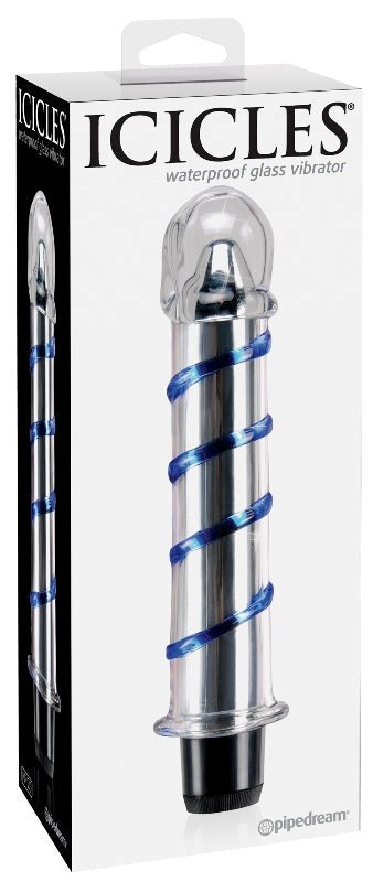 Pipedream Icicles No 20 Glass Bullet Vibrator - Glass Sex Toys