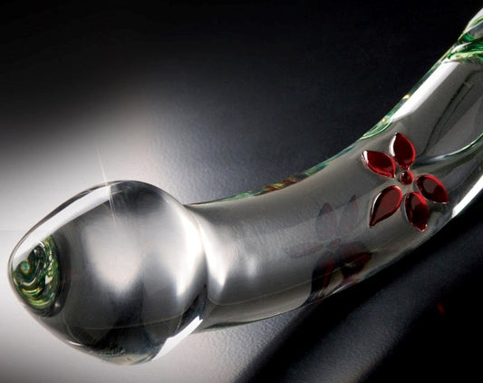 Pipedream Icicles No 21 Hand Blow Curve Glass Dildo - Glass Sex Toys
