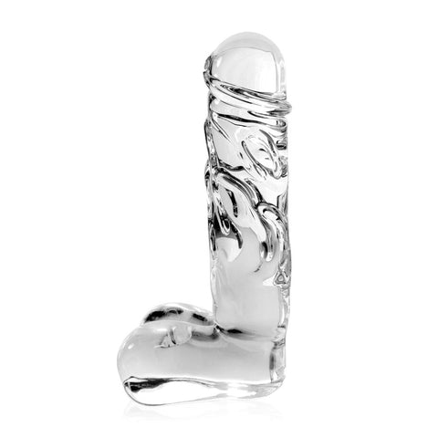 Pipedream Icicles No 40 Realistic Glass Dong - Glass Sex Toys