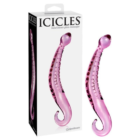 Pipedream Icicles No 52 G Spot and P Spot Stimulator - Glass Sex Toys