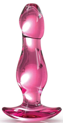Pipedream Icicles No 73 Glass Anal Plug Pink - Glass Sex Toys