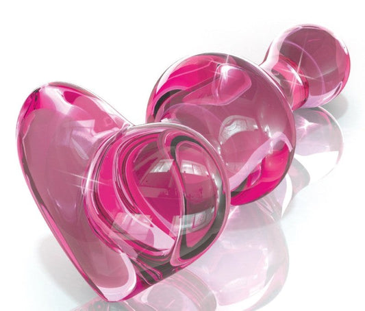 Pipedream Icicles No 75 Heart Shape Glass Anal Plug - Glass Sex Toys