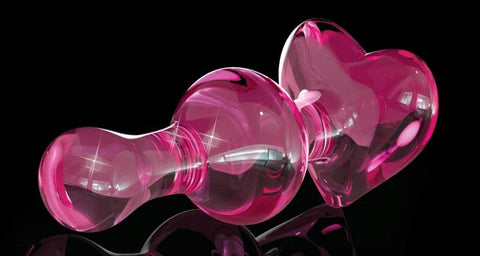 Pipedream Icicles No 75 Heart Shape Glass Anal Plug - Glass Sex Toys