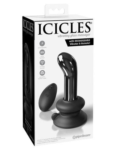 Pipedream Icicles No 84 Remote Control Anal Massager - Glass Sex Toys