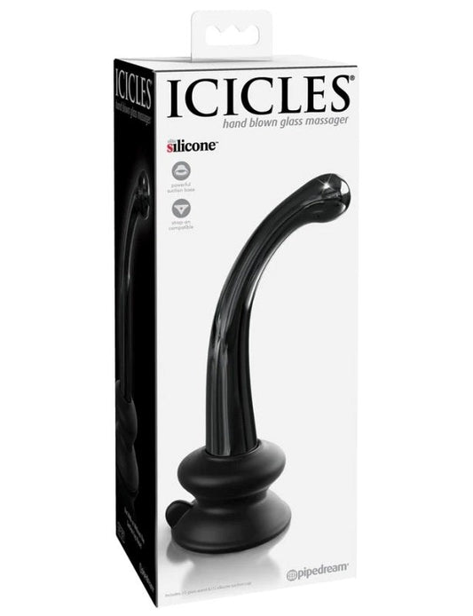 Pipedream Icicles No. 87 Glass Suction Cup G Spot Wand - Glass Sex Toys