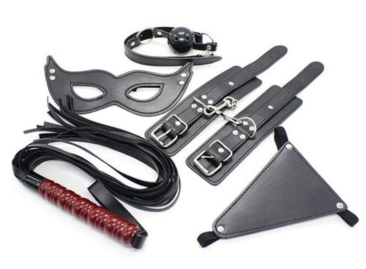 Intermediate Faux Leather Bondage Kit 5 piece - Bondage Kits