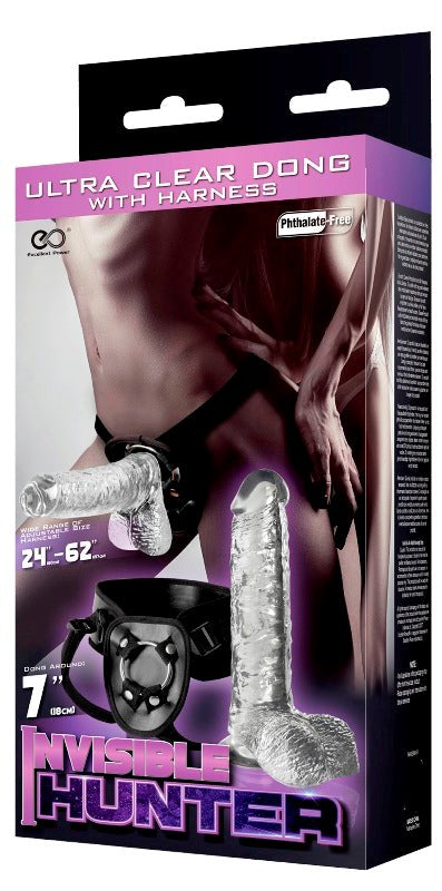 Invisible Hunter Strap-On Harness 7 inch - - Realistic Dildos