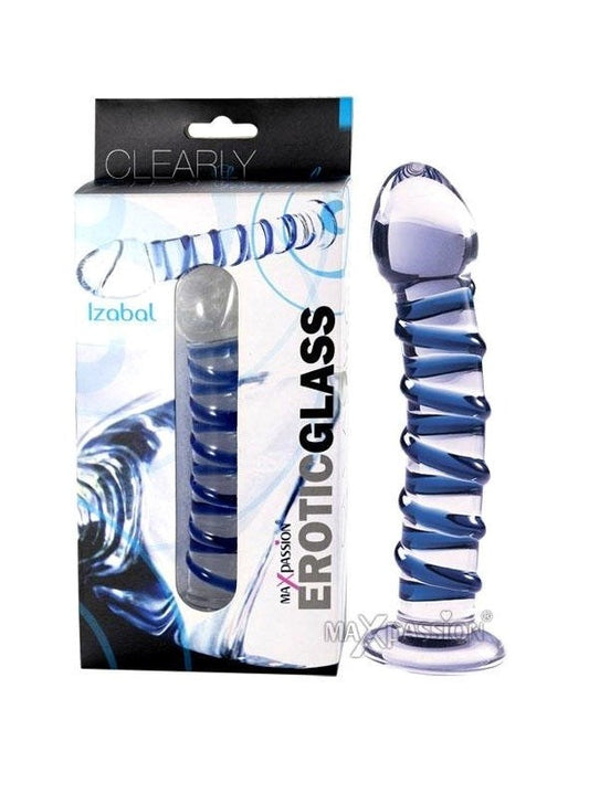 Izabal Swirly Glass Dildo - Glass Sex Toys