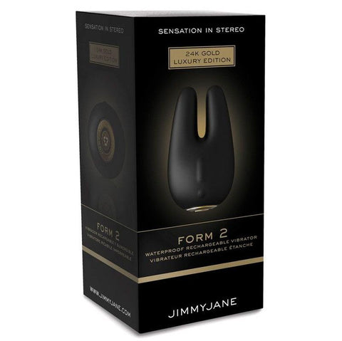 JimmyJane Form 2 Luxury Edition Clitoral Vibrator 24K Gold - Clit Ticklers and Pulsators
