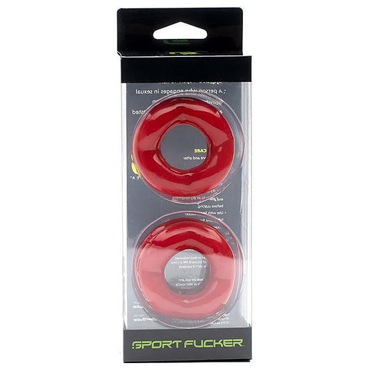 Sport Fucker Revolution - Dual Pleasure Cock Ring and Ball Stretcher Set - Stretchy Cock Rings